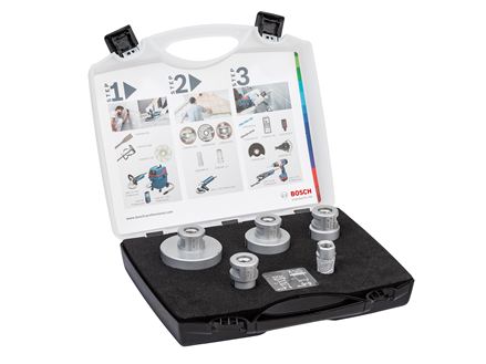 Une boîte à outils avec des forets au diamant