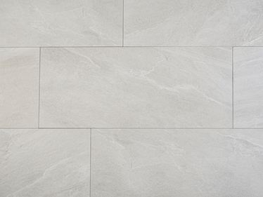 Dalles imitation ardoise Canyon Pearl et joints vus de haut 