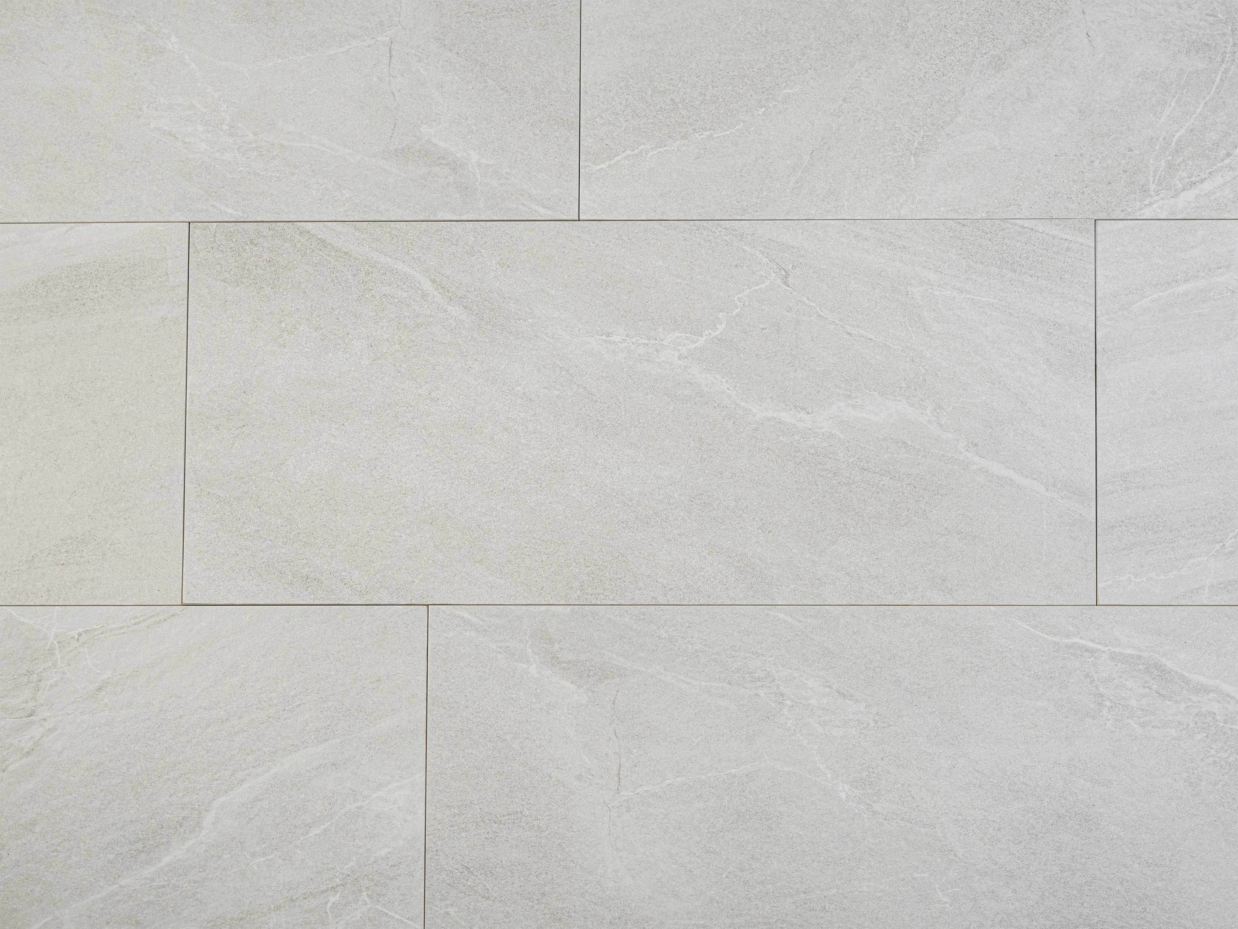 Dalles imitation ardoise Canyon Pearl et joints vus de haut 