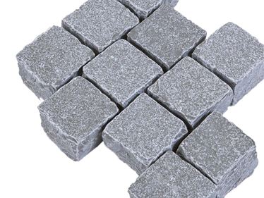 Zoom sur les pavés en pierre calcaire Java Blue