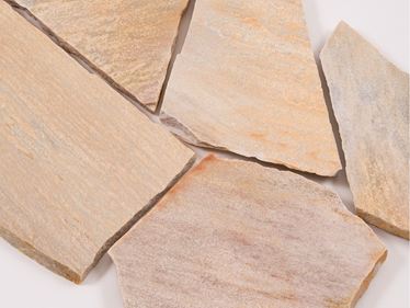 Les dalles polygonales en quartzite Rio Dorado Or