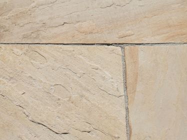 Vue détaillée du grès beige Yellow Mint