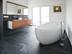 Le sol en ardoise Mustang posé dans la salle de bain