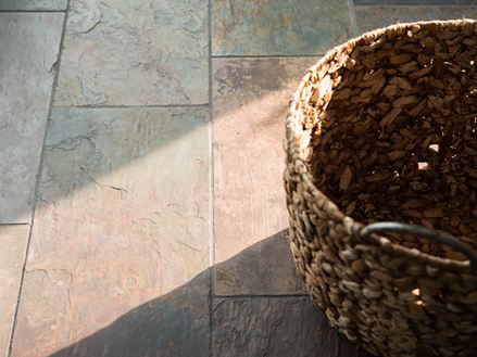 Carrelage Peacock Multicolor, en ardoise brute