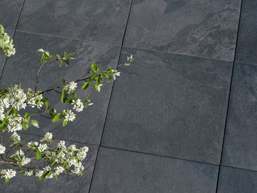 Dalles Alpine Black Gres Cerame Effet Ardoise Stonenaturelle