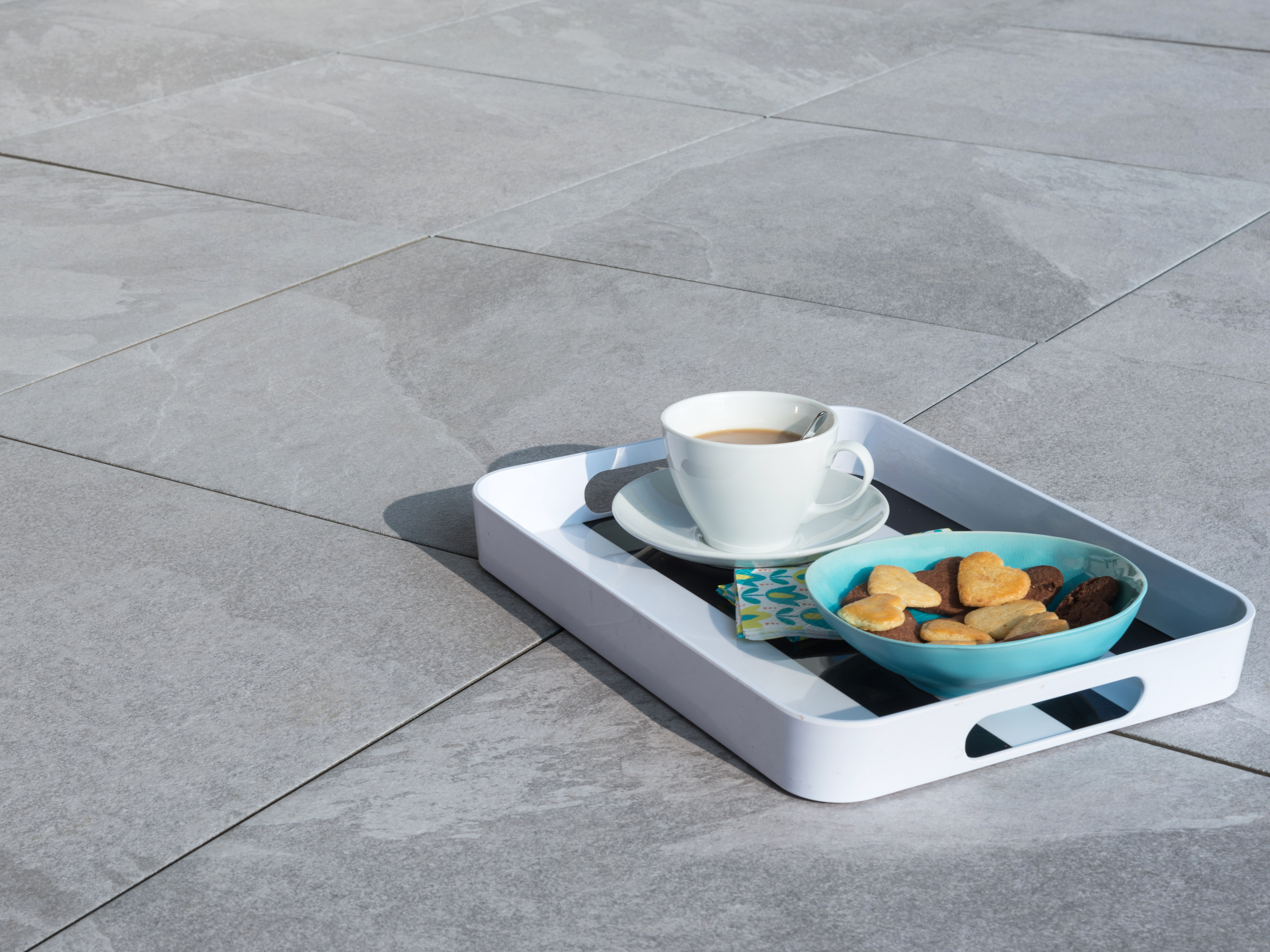 Dalle Alpine Grey Gres Cerame Effet Ardoise Stonenaturelle