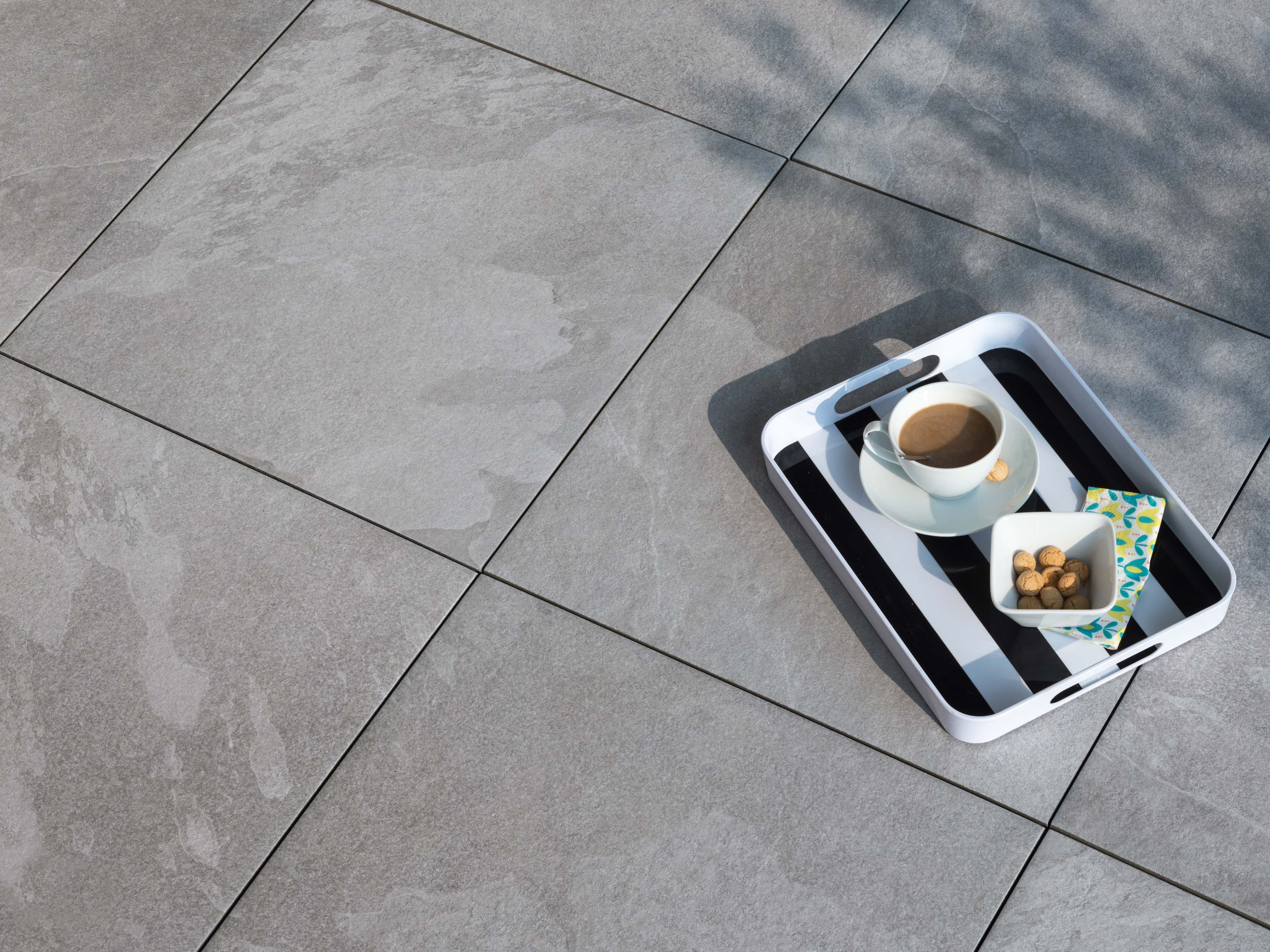 Dalle Alpine Grey Gres Cerame Effet Ardoise Stonenaturelle