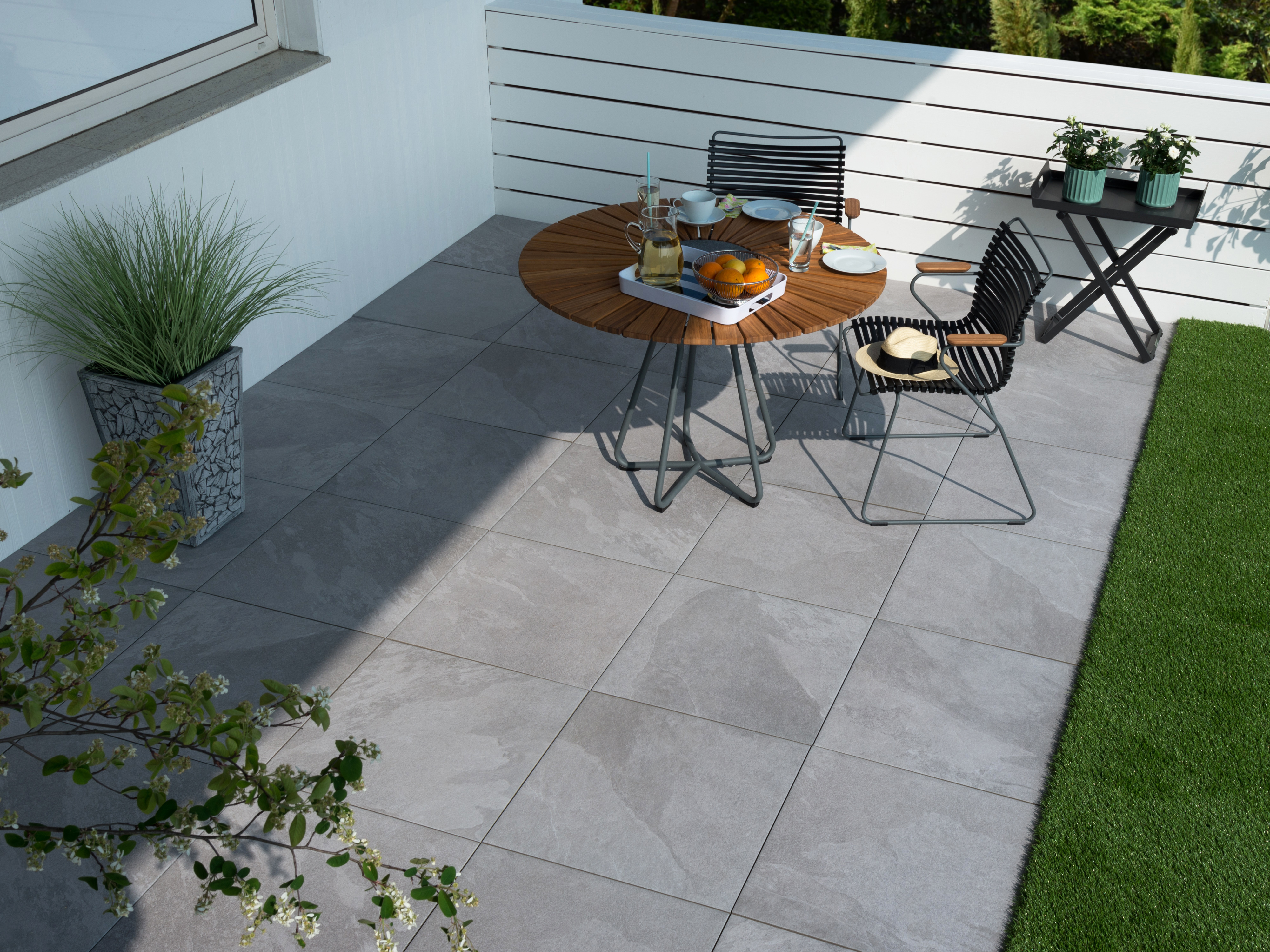 Dalle Alpine Grey Gres Cerame Effet Ardoise Stonenaturelle