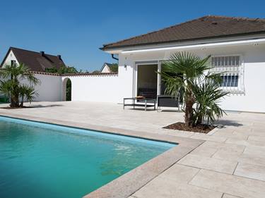 Dalle Medium Line En Travertin Adouci Stonenaturelle